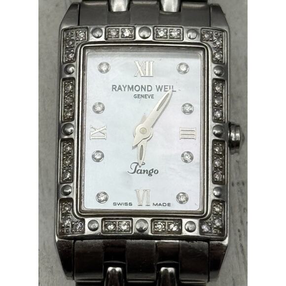 Raymond Weil Tango Steel Diamond MOP Dial 5971 Ladies Watch 62G / 6in - Picture 1 of 10